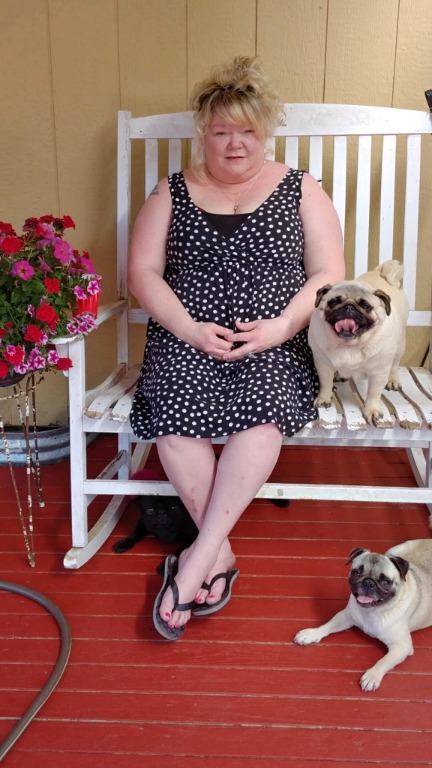 Me and pugs hanging out.